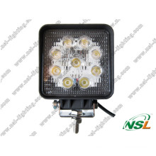 Venta caliente Luz de trabajo LED de alta calidad y luz de conducción LED de 27W de alto lumen Punto de luz LED / luz